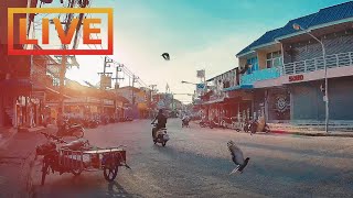 🔴  LIVE  · Thailand / Koh Phangan · Thong Sala center · Presented by Mandolino Pizzeria