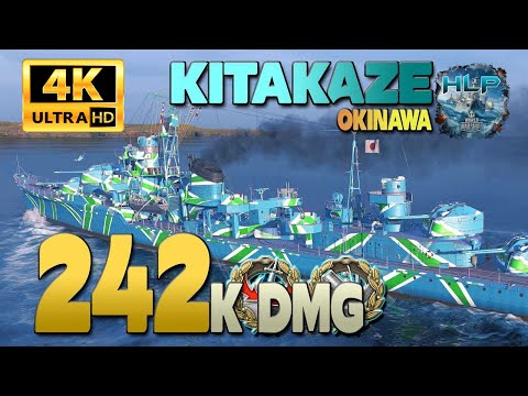 Destroyer Kitakaze on map Haven, 241k damage - World of Warships
