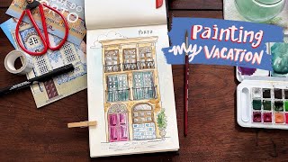 Doodling My Portuguese Vacation | How to Illustrate Buildings with Watercolor