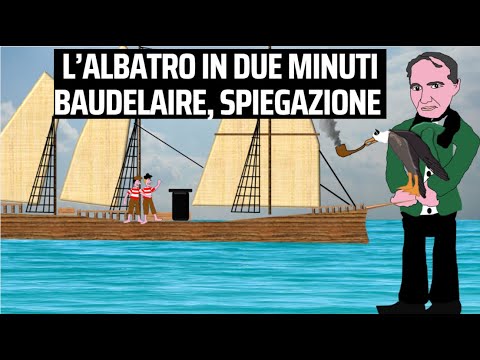 L'ALBATRO di BAUDELAIRE spiegazione in 2 minuti, con i disegni e le animazioni di flipped prof