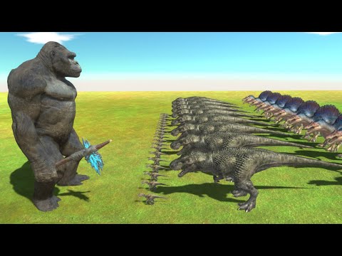 King Kong vs 100 Unit Carnivore Dinosaurs - Animal Revolt Battle Simulator