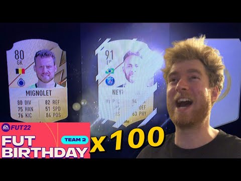 FIFA 22 I OPENED 100 x 80+ PLAYER PICKS FOR FUT BIRTHDAY TEAM 2!