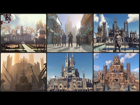 5 YEARS OF BUILDING IN FALLOUT 4 in fifty seconds | Biggest and Best Settlement Builds (Tour/Guide)