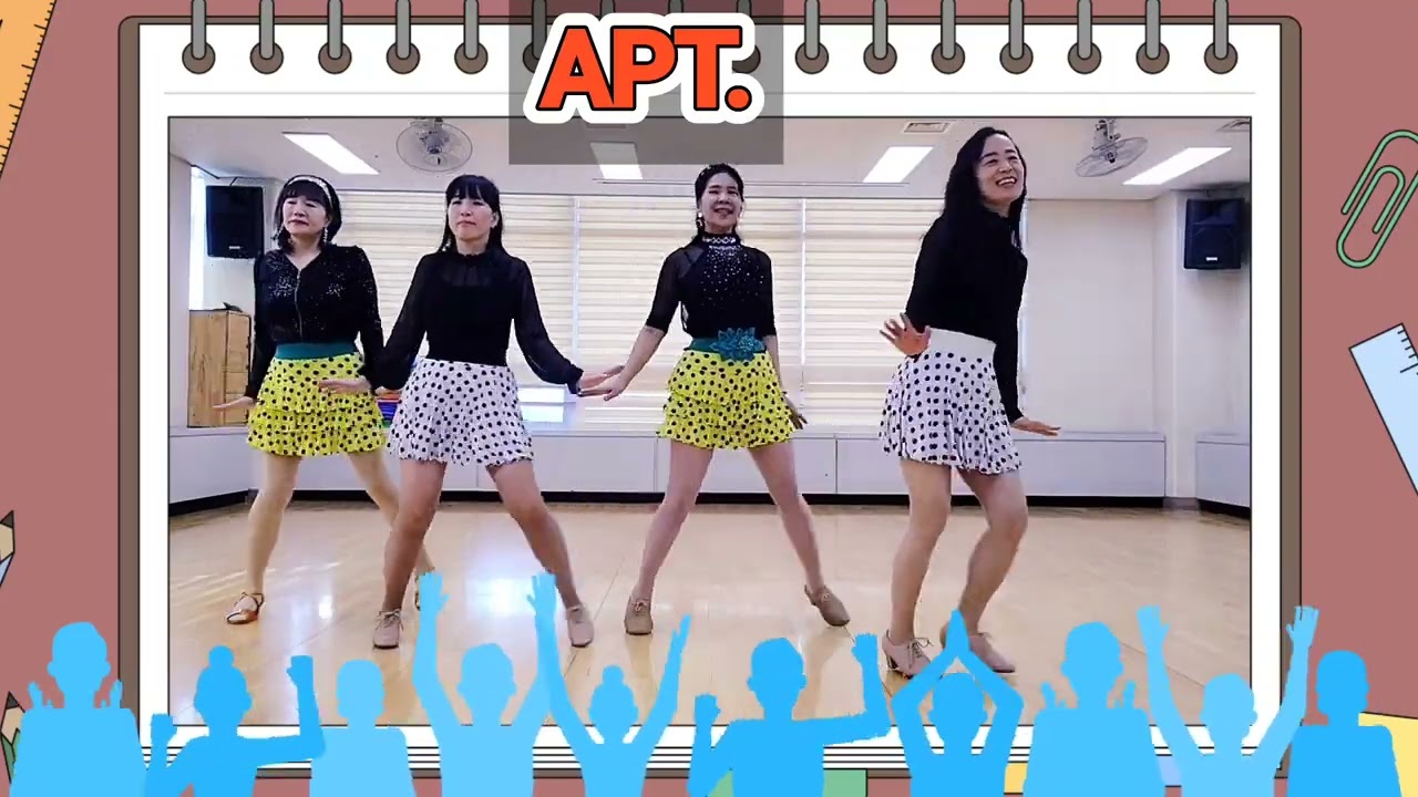 #APT. Line Dance l Improver l Linedancequeen l #ROSÉ l Bruno Mars l apt linedance l #아파트라인댄스