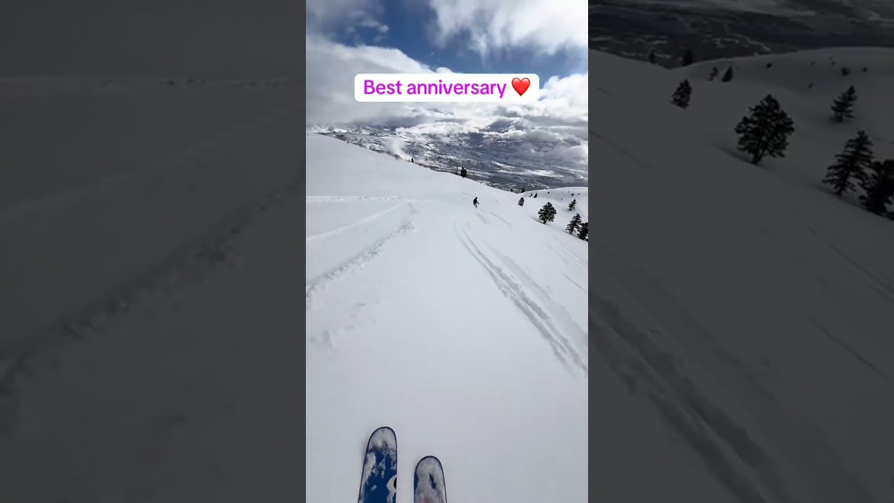 Best anniversary mini powder day #ski #skitok #sabrinaramonov