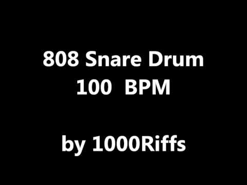 808 Snare Drum : 100 BPM - Beats Per Minute