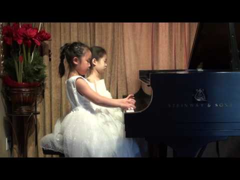 6 Years old Jessica Wang & Nini Lu Play Russian Waltz by Rollin
