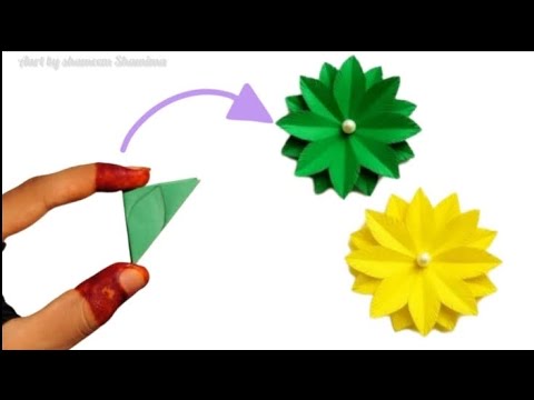 Paper flower making  // How to make a easy paper flower  // flower making step by step 