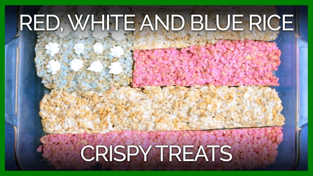 Vegan Red, White, and Blue Rice Crispy Treats