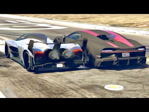 Devel Sixteen vs Bugatti Chiron Super Sport 300 + - Drag Race 20 KM