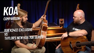 Video thumbnail for Similar... But Very Different | Comparing Taylor's NEW All-Koa 700 Series With Our Exclusive K24ce by Alamo Music Center