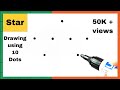 How To Draw A Star From 10 Dots | Star Drawing Easy | Easy Drawing | Drawing Steps 101