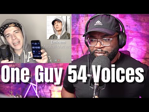 One Guy, 54 Voices (With Music!) Eminem, Drake, Elvis, BTS, Singer Impression (Reaction!!)