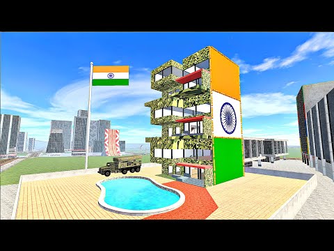 Franklin House in Indian Flag Army House - INDIAN BIKE DRIVING 3D