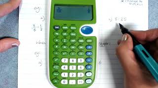 using a calculator to simplify ratios