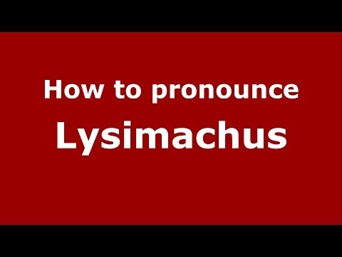 How to pronounce Lysimachus