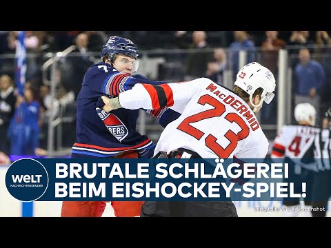 EISHOCKEY: Eskalation auf dem Eis! So kam es in nur 2 Sekunden zur brutalen NHL-Schlägerei!