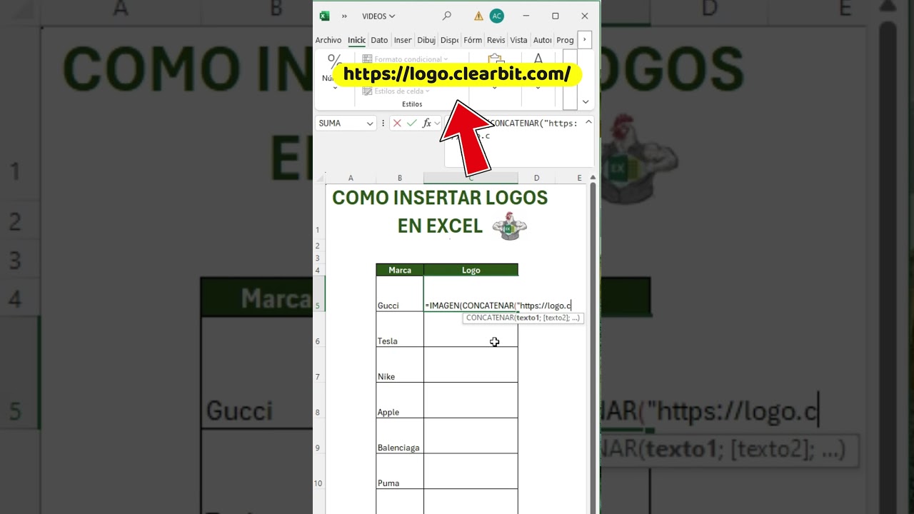 HOW TO INSERT LOGOS IN EXCEL #excel