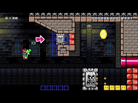 Pushbutton Parkour (Super Mario Maker 2)