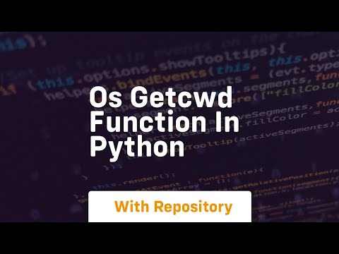 Os Getcwd Function In Python