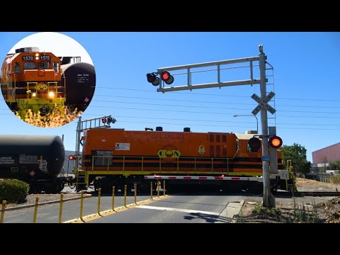 CFNR 1570 Local Switching - Beck Ave. Railroad Crossing Activations Multi, Fairfield CA (Bell Died)