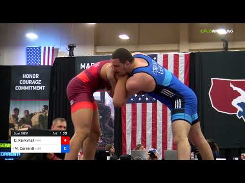 2018 Marine Corps US Open/UWW Junior Freestyle 97 Semis - Daniel Kerkvliet (Pinn) Vs. Matthew Corr