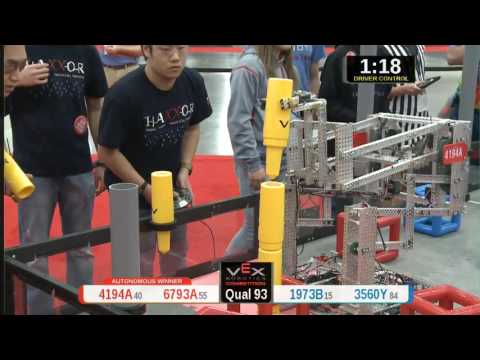 2015 VRC Tech Q93 - 4194A 6793A vs 1973B 3560Y - 53 to 42 - VEX Worlds 2015 - Technology Division