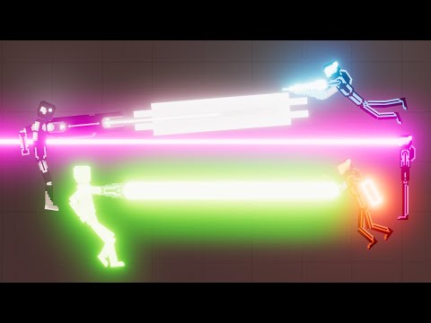 TECH DROIDS vs NEONETIC HUMANS in People Playground - People Playground 1.21.3