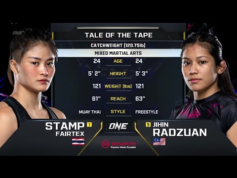 Stamp Fairtex vs Jihin Radzuan full fight