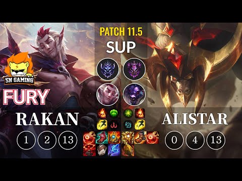 SN Fury Rakan vs Alistar Sup - KR Patch 11.5