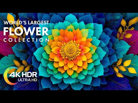 Magical Flowers Blooming Time lapse in 4K UHD with Relaxing Music