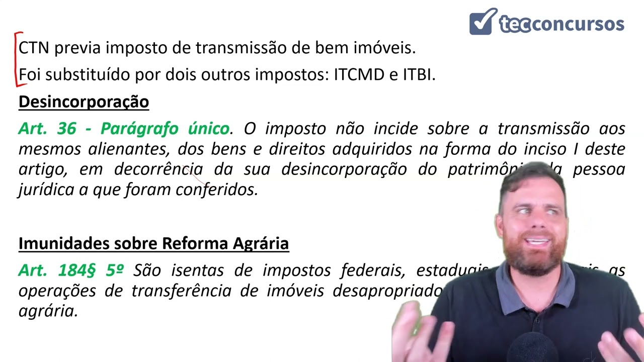 09.03.03. Aula do Imposto sobre Transmissão Inter Vivos de Bem Imóvel - ITBI (Direito Tributário)