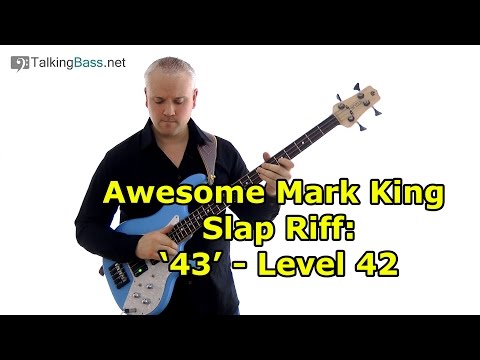 Awesome Mark King Slap Bass Riff - "43"
