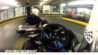 preview picture of video 'Zehn Minuten Leihkart - Indoor-Kartbahn Werther'