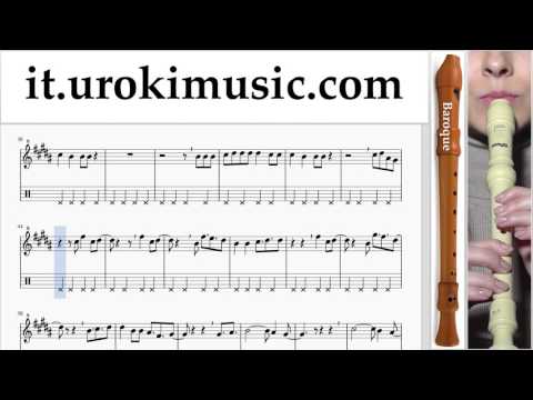 Corso di Flauto Dolce B. David Guetta, Justin Bieber - 2U Tablature Tab Parte#2 um-i276