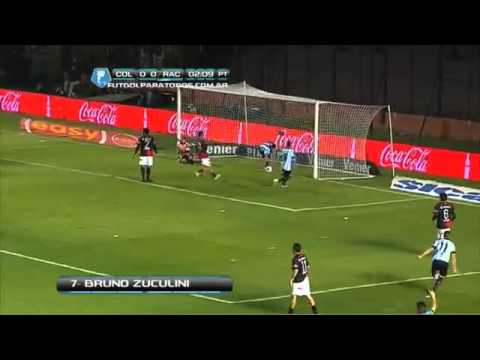 Gol de Zuculini Colón 0 Racing 1 Fecha 1 Torneo Inicial 2013