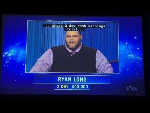Jeopardy, intro & 1st Daily Double - Ryan Long Day 3 (5/17/22)