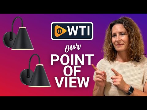 Battery Operated Black Faux-Wood Industrial Wall Sconce Set of Two - WTI product video review