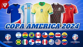 🔵 All 16 Teams Kits Copa America 2024 - Home & Away Jerseys CONMEBOL Copa America USA 2024