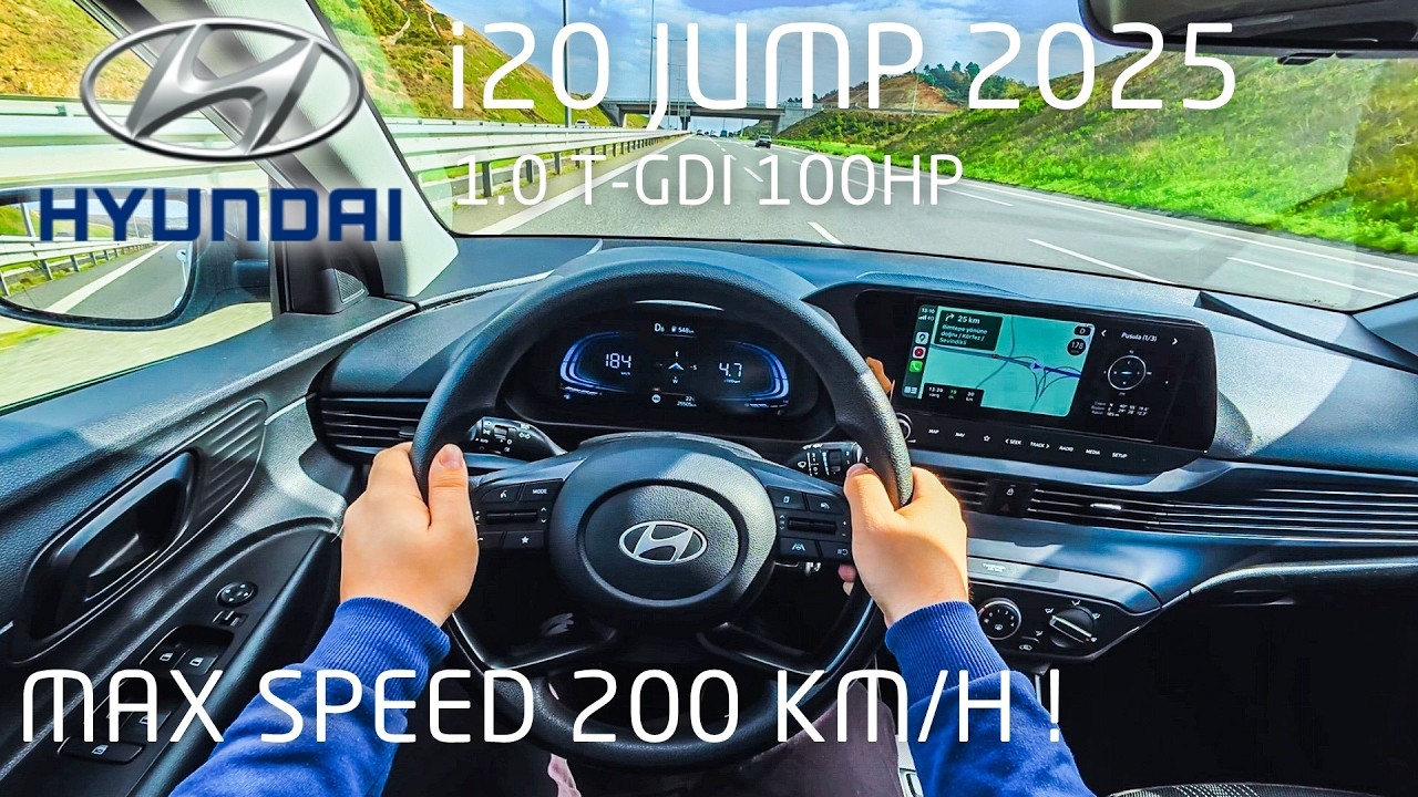 Hyundai i20 2025 (1.0 T-GDI 100HP) | POV Performance Test Drive (0-100, Top Speed) | 4K 60FPS