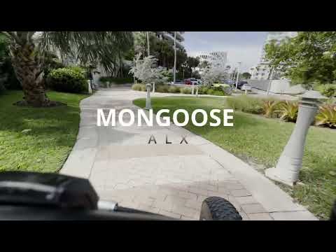 Riding Fat Bike MONGOOSE ALX in Miami Beach Beachwalk - 01