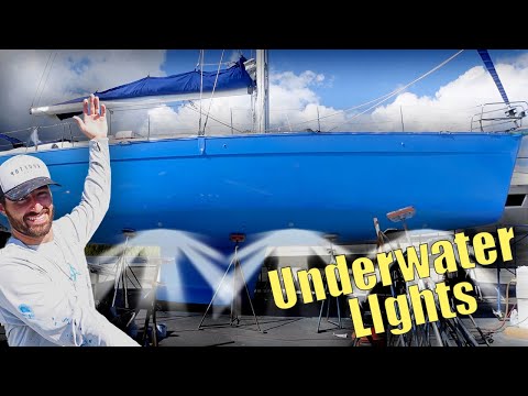 SALVAGED BOAT Refit: Installing LED Underwater LIGHTS and New RUDDER BEARINGS| ep.15