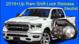 2019+Up Ram (New Body) Shift Lock Release
