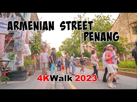 Descubra as joias escondidas da rua armênia: passeio a pé em 4K pelo bairro histórico de Penang