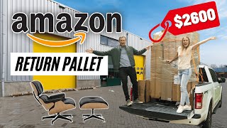 We Spent $800 on a Pallet of Amazon Designer Furniture - Unboxing $2600 in MYSTERY Items!