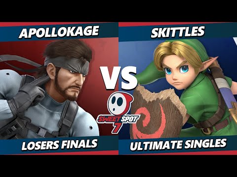 Sweet Spot 7 Losers Finals - Apollokage (Snake) Vs. Skittles (Young Link) SSBU Ultimate Tournament