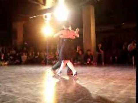  Dante Sanchez  and  Inés Muzzopappa  are  dancing  to  the  tango  "  Mandria  "