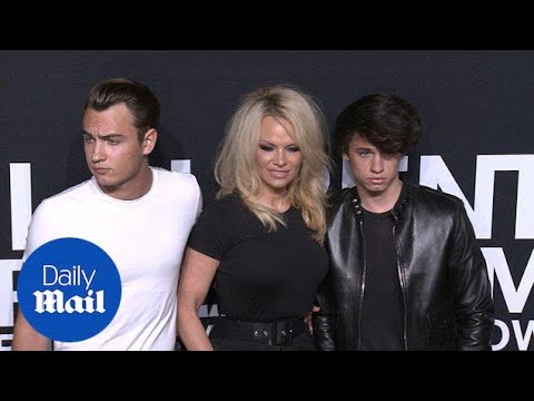 Pamela Anderson brings her sons to Saint Laurent in February - Daily Mail