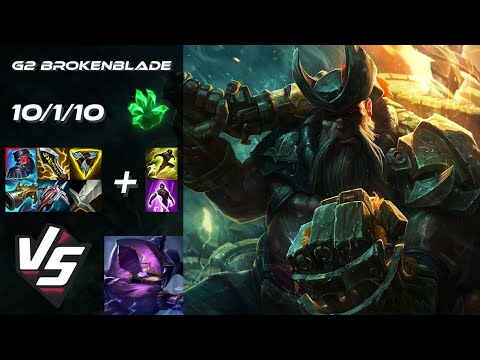 G2 Esports BrokenBlade TOP Gangplank vs Kennen - EU Challenger Patch 25.S1.5