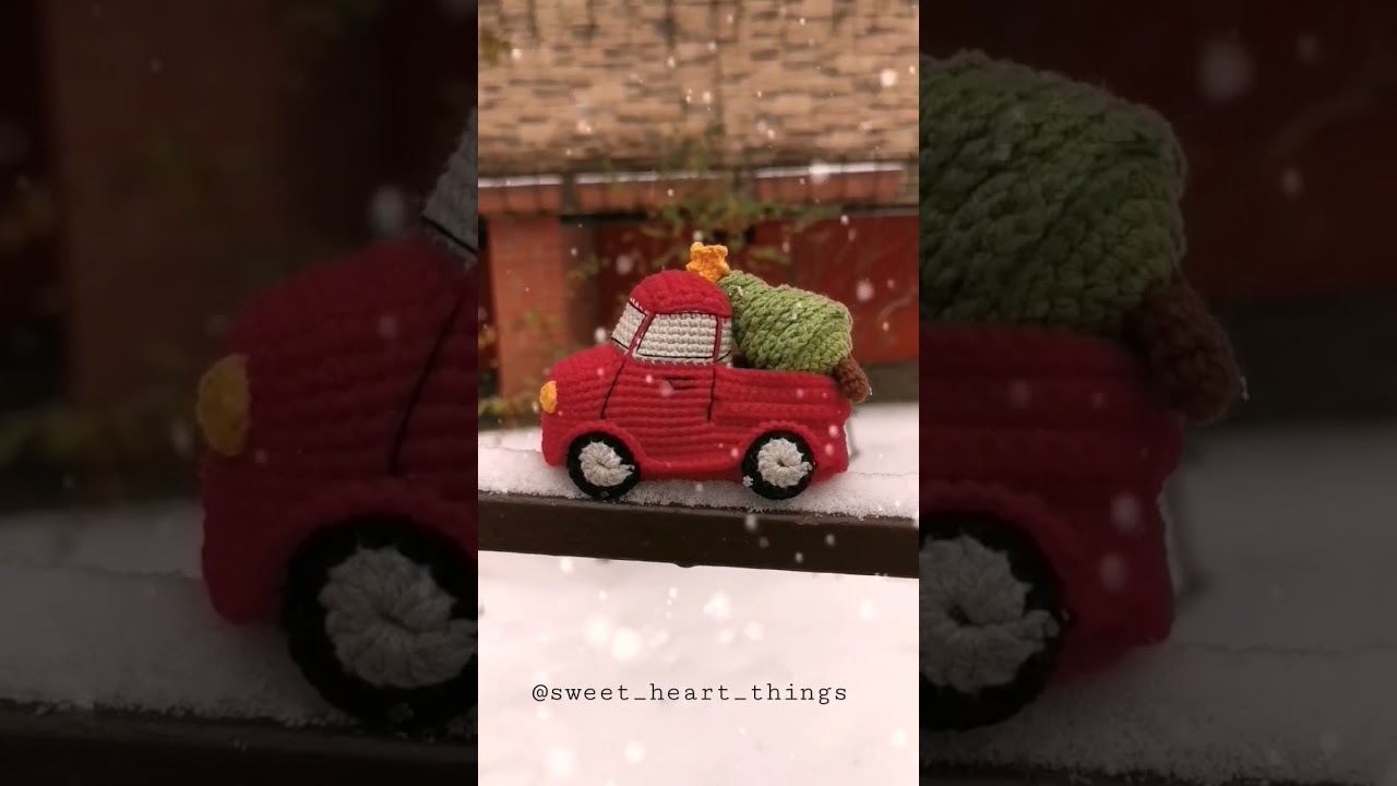 Christmas Red truck by sweet_heart_things ❤️ #crochet #amigurumi #crochetpattern #amigurumipattern